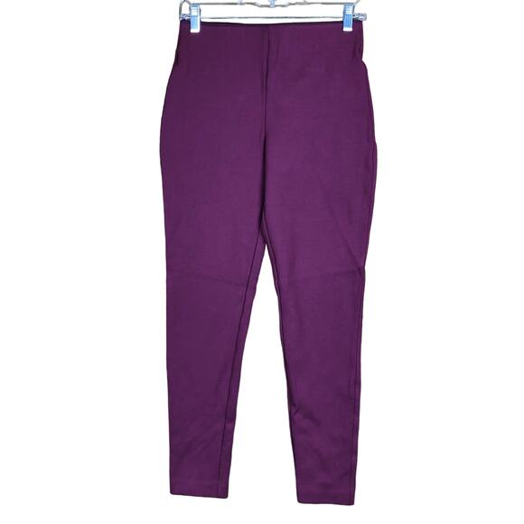 Banana Republic Womens Pants Maroon Pull On Elastic Waist Leggings Stretch Small - Picture 1 of 11